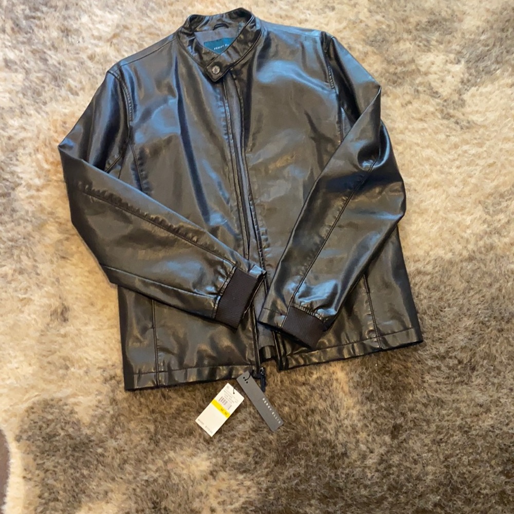 NWT Perry Ellis faux leather jacket